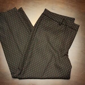 Talbots Heritage Black and Red Polka Dot Ankle Pants sz 16
